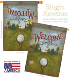 Welcome Golfers - Sports Interests Vertical Impressions Decorative Flags HG109064 Made In USA