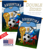 World Cup Argentina Soccer - Sports Interests Vertical Impressions Decorative Flags HG192086 Made In USA