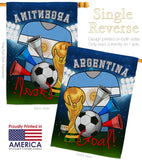 World Cup Argentina Soccer - Sports Interests Vertical Impressions Decorative Flags HG192086 Made In USA