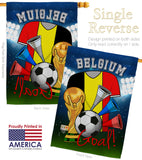 World Cup Belgium Soccer - Sports Interests Vertical Impressions Decorative Flags HG192088 Made In USA