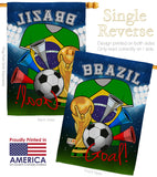 World Cup Brazil Soccer - Sports Interests Vertical Impressions Decorative Flags HG192089 Made In USA