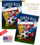 World Cup Costa Rica Soccer - Sports Interests Vertical Impressions Decorative Flags HG192091 Made In USA