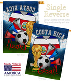 World Cup Costa Rica Soccer - Sports Interests Vertical Impressions Decorative Flags HG192091 Made In USA