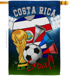 World Cup Costa Rica Soccer - Sports Interests Vertical Impressions Decorative Flags HG192091 Made In USA