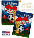 World Cup Croatia Soccer - Sports Interests Vertical Impressions Decorative Flags HG192092 Made In USA