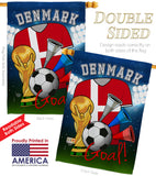 World Cup Denmark Soccer - Sports Interests Vertical Impressions Decorative Flags HG192093 Made In USA