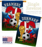 World Cup Denmark Soccer - Sports Interests Vertical Impressions Decorative Flags HG192093 Made In USA