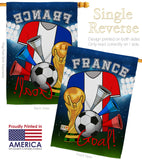 World Cup France Soccer - Sports Interests Vertical Impressions Decorative Flags HG192096 Made In USA