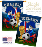 World Cup Iceland Soccer - Sports Interests Vertical Impressions Decorative Flags HG192098 Made In USA