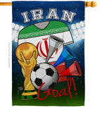 World Cup Iran Soccer - Sports Interests Vertical Impressions Decorative Flags HG192099 Made In USA