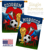 World Cup Morocco Soccer - Sports Interests Vertical Impressions Decorative Flags HG192102 Made In USA