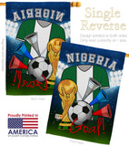 World Cup Nigeria Soccer - Sports Interests Vertical Impressions Decorative Flags HG192103 Made In USA