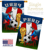 World Cup Peru Soccer - Sports Interests Vertical Impressions Decorative Flags HG192105 Made In USA