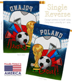 World Cup Poland Soccer - Sports Interests Vertical Impressions Decorative Flags HG192106 Made In USA