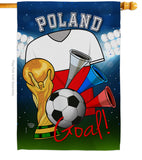 World Cup Poland Soccer - Sports Interests Vertical Impressions Decorative Flags HG192106 Made In USA