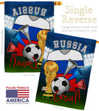 World Cup Russia Soccer - Sports Interests Vertical Impressions Decorative Flags HG192108 Made In USA