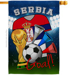 World Cup Serbia Soccer - Sports Interests Vertical Impressions Decorative Flags HG192111 Made In USA