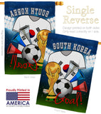 World Cup South Korea Soccer - Sports Interests Vertical Impressions Decorative Flags HG192112 Made In USA