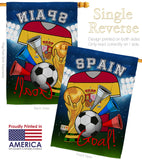 World Cup Spain Soccer - Sports Interests Vertical Impressions Decorative Flags HG192113 Made In USA