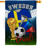 World Cup Sweden Soccer - Sports Interests Vertical Impressions Decorative Flags HG192114 Made In USA