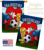 World Cup Switzerland Soccer - Sports Interests Vertical Impressions Decorative Flags HG192115 Made In USA