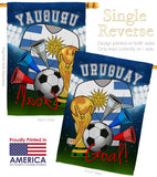 World Cup Uruguay Soccer - Sports Interests Vertical Impressions Decorative Flags HG192117 Made In USA