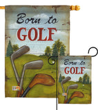 Born to Golf - Sports Interests Vertical Impressions Decorative Flags HG109065 Made In USA