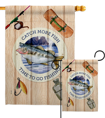 Catch Fish - Sports Interests Vertical Impressions Decorative Flags HG137549 Made In USA