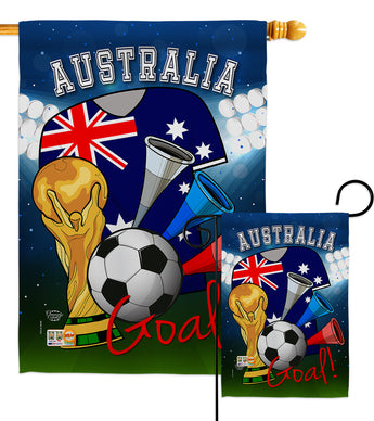 World Cup Australia Soccer - Sports Interests Vertical Impressions Decorative Flags HG192087 Made In USA