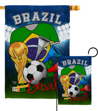 World Cup Brazil Soccer - Sports Interests Vertical Impressions Decorative Flags HG192089 Made In USA