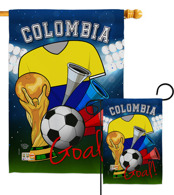 World Cup Colombia Soccer - Sports Interests Vertical Impressions Decorative Flags HG192090 Made In USA