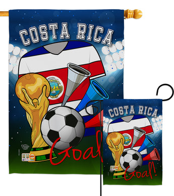 World Cup Costa Rica Soccer - Sports Interests Vertical Impressions Decorative Flags HG192091 Made In USA