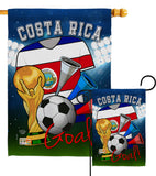 World Cup Costa Rica Soccer - Sports Interests Vertical Impressions Decorative Flags HG192091 Made In USA