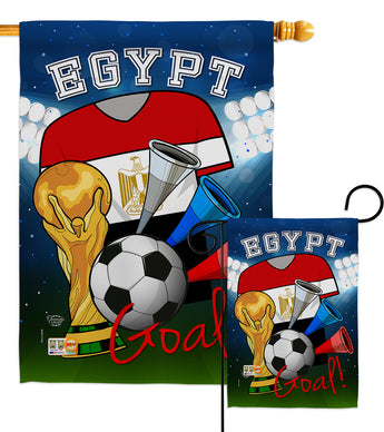 World Cup Egypt Soccer - Sports Interests Vertical Impressions Decorative Flags HG192094 Made In USA