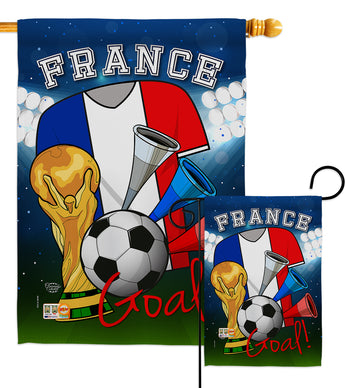 World Cup France Soccer - Sports Interests Vertical Impressions Decorative Flags HG192096 Made In USA