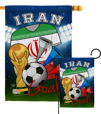 World Cup Iran Soccer - Sports Interests Vertical Impressions Decorative Flags HG192099 Made In USA