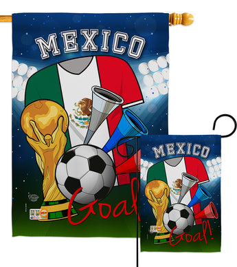 World Cup Mexico Soccer - Sports Interests Vertical Impressions Decorative Flags HG192101 Made In USA