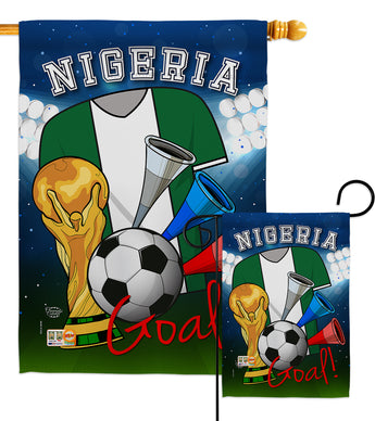 World Cup Nigeria Soccer - Sports Interests Vertical Impressions Decorative Flags HG192103 Made In USA