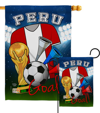 World Cup Peru Soccer - Sports Interests Vertical Impressions Decorative Flags HG192105 Made In USA