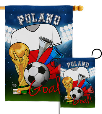 World Cup Poland Soccer - Sports Interests Vertical Impressions Decorative Flags HG192106 Made In USA
