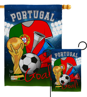 World Cup Portugal Soccer - Sports Interests Vertical Impressions Decorative Flags HG192107 Made In USA