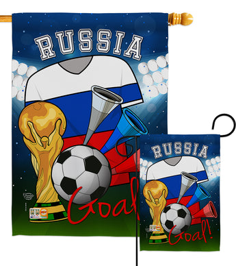 World Cup Russia Soccer - Sports Interests Vertical Impressions Decorative Flags HG192108 Made In USA