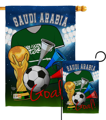 World Cup Saudi Arabia Soccer - Sports Interests Vertical Impressions Decorative Flags HG192109 Made In USA