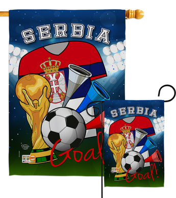 World Cup Serbia Soccer - Sports Interests Vertical Impressions Decorative Flags HG192111 Made In USA