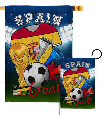 World Cup Spain Soccer - Sports Interests Vertical Impressions Decorative Flags HG192113 Made In USA