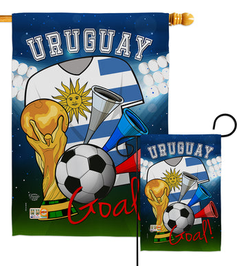 World Cup Uruguay Soccer - Sports Interests Vertical Impressions Decorative Flags HG192117 Made In USA