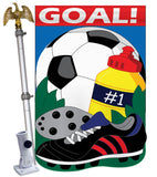 Goal - Sports Interests Vertical Applique Decorative Flags HG109036