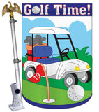 Golf Time - Sports Interests Vertical Applique Decorative Flags HG109038