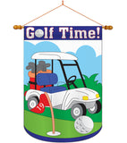 Golf Time - Sports Interests Vertical Applique Decorative Flags HG109038