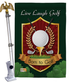 Live, Laugh, Golf - Sports Interests Vertical Impressions Decorative Flags HG109042 Made In USA